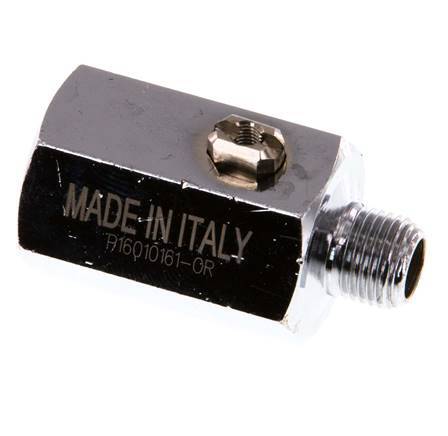 Mini válvula de bola de latón de 2 vías, macho a hembra, de 1/8 de pulgada, accionada por un destornillador, 15 bares