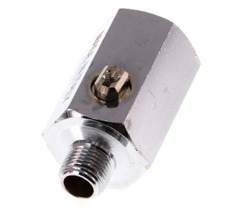 Mini válvula de bola de latón de 2 vías, macho a hembra, de 1/8 de pulgada, accionada por un destornillador, 15 bares