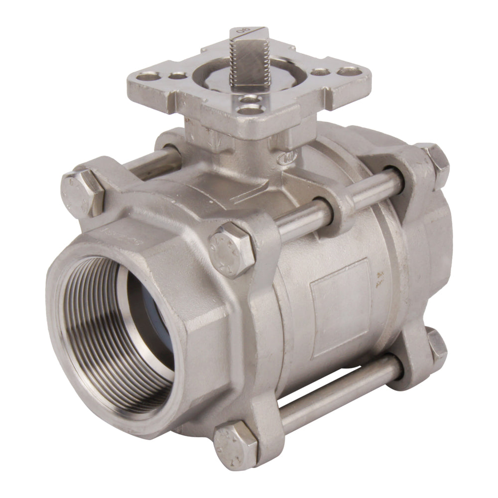 Válvula de bola neumática de acero inoxidable de 2 vías y doble efecto G4'' - BL2SA3