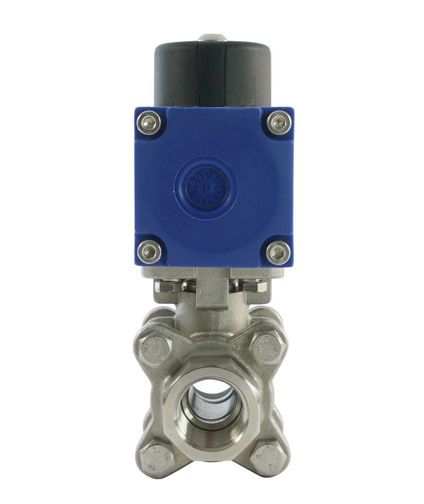 Válvula de bola neumática de 2 vías de acero inoxidable G1/2'' Cerrada por muelle - BL2SA3