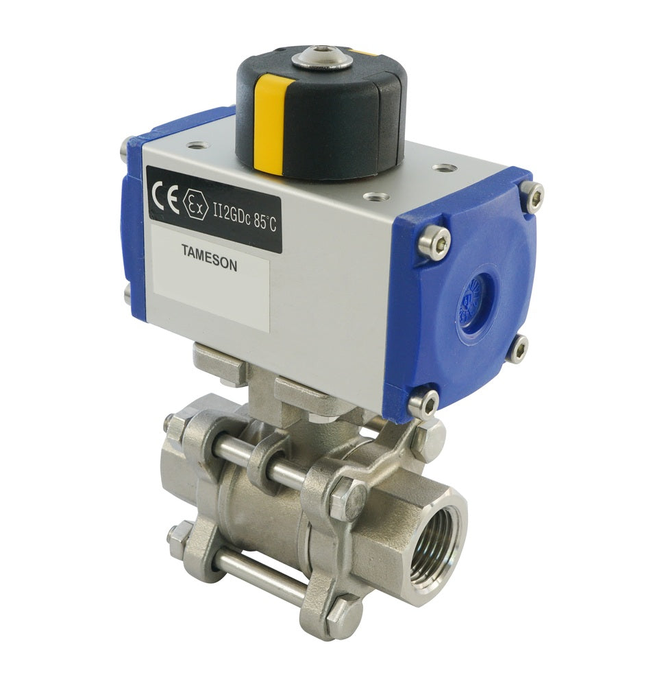 Válvula de bola neumática de 2 vías de acero inoxidable G1/2'' Cerrada por muelle - BL2SA3