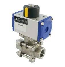 Válvula de bola neumática de 2 vías de acero inoxidable G1/2'' Cerrada por muelle - BL2SA3