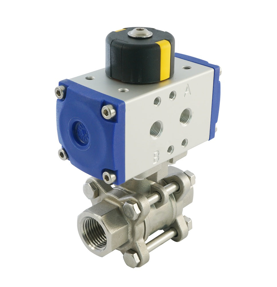 Válvula de bola neumática de 2 vías de acero inoxidable G1/2'' Cerrada por muelle - BL2SA3