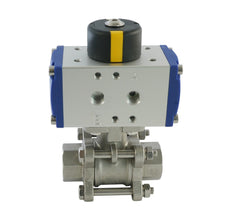 Válvula de bola neumática de 2 vías de acero inoxidable G1/2'' Cerrada por muelle - BL2SA3