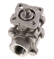 Válvula de bola de acero inoxidable de 2 vías G1/2'' 3 piezas paso total ISO-Top - BL2SA3