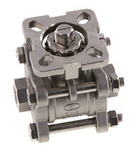 Válvula de bola de acero inoxidable de 2 vías G1/4'' y 3 piezas de paso total ISO-Top - BL2SA3