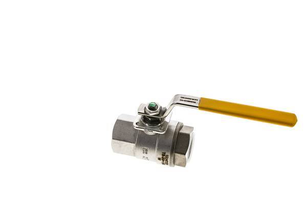 Válvula de bola de acero inoxidable de 2 vías para oxígeno de 1 pulgada Rp