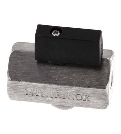 G 1/8 pulgada Miniválvula de bola de 2 vías de acero inoxidable 25 Bar