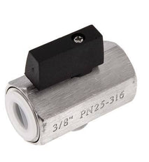 G Válvula de bola de acero inoxidable de 2 vías de 3/8 pulgadas y 25 bares