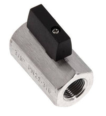 G Válvula de bola de acero inoxidable de 2 vías de 3/8 pulgadas y 25 bares