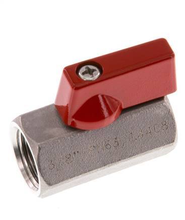 G 3/8 inch 2-Way Stainless Steel Mini Ball Valve 63 Bar