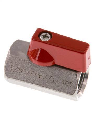 G Válvula de bola de 2 vías de 3/8 pulgadas de acero inoxidable 63 Bar