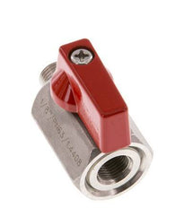 Válvula de bola de acero inoxidable de 2 vías de 1/8 de pulgada macho a hembra 63 Bar