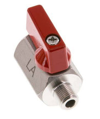 Válvula de bola de acero inoxidable de 2 vías de 1/8 de pulgada macho a hembra 63 Bar