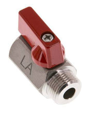 Válvula de bola de acero inoxidable de 2 vías, macho a hembra, de 3/8 pulgadas, 63 bar