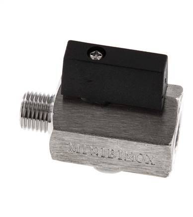 Válvula de bola de acero inoxidable de 2 vías de 1/4 de pulgada macho a hembra 25 Bar