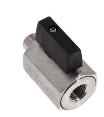 Válvula de bola de acero inoxidable de 2 vías de 1/4 de pulgada macho a hembra 25 Bar