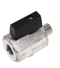 Válvula de bola de acero inoxidable de 2 vías de 1/4 de pulgada macho a hembra 25 Bar