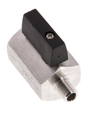 Válvula de bola de acero inoxidable de 2 vías, macho a hembra, de 1/8 de pulgada, 25 bar