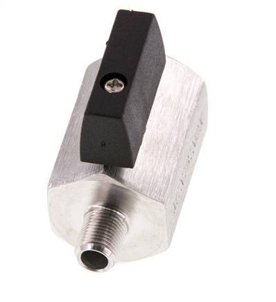 Válvula de bola de acero inoxidable de 2 vías, macho a hembra, de 1/8 de pulgada, 25 bar