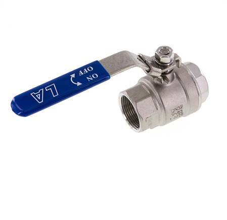 Válvula de bola de 2 vías G1-1/4'' Acero inoxidable PTFE 63 bar - BL2SM