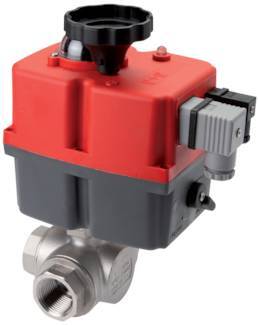 G1'' L-port 24-240V AC/DC Fail-Safe 3-Way brass Ball valve
