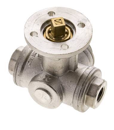 Válvula de bola de 3 vías en T G1/4'' de latón ISO-Top 40bar - BL3BAT