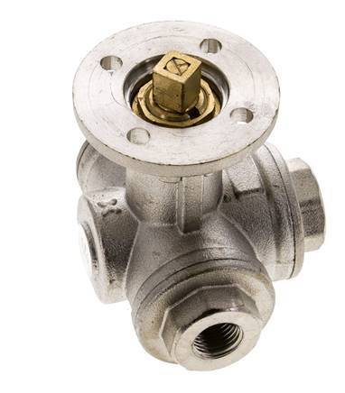 Válvula de bola de 3 vías en T G1/4'' de latón ISO-Top 40bar - BL3BAT