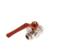 G3/4'' Válvula de bola de 3 vías con puerto en T Latón PTFE/NBR 50 bar - BL3BM