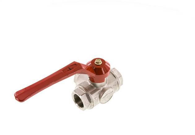 Válvula de bola de 3 vías en T G1'' Latón PTFE/NBR 45 bar - BL3BM