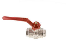 Válvula de bola de 3 vías en T G1'' Latón PTFE/NBR 45 bar - BL3BM