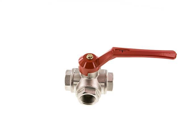 Válvula de bola de 3 vías en T G1'' Latón PTFE/NBR 45 bar - BL3BM