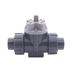 G1-1/2'' válvula de bola PVC de 3 vías taladro en T ISO-Top F05 10 bar PTFE/EPDM
