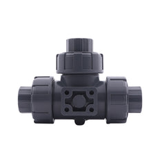 G3/4'' válvula de bola PVC de 3 vías taladro en T ISO-Top F03 10 bar PTFE/EPDM