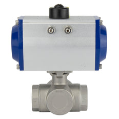 G2-1/2'' 3-Way L-port Stainless Steel Pneumatic Ball Valve Double Acting - BL3SA