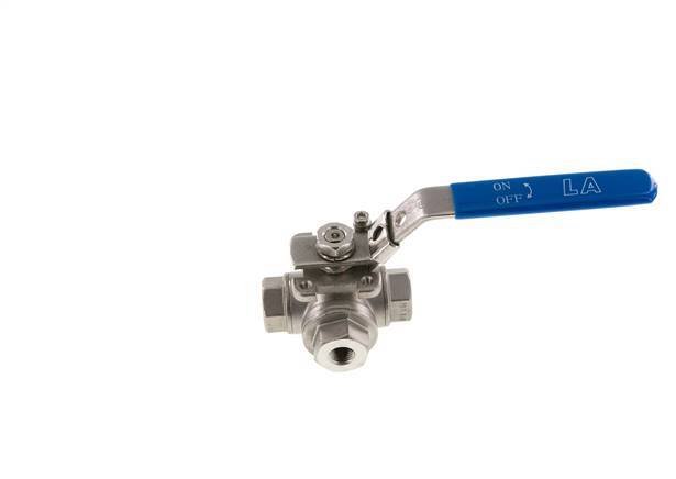 G 1/4 inch 3-Way L-port Stainless Steel Ball Valve