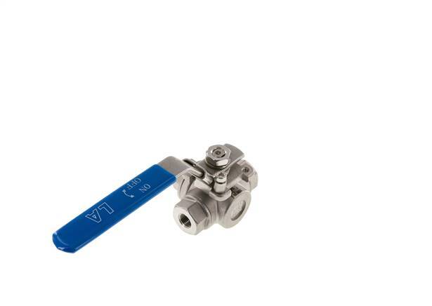 G 1/4 inch 3-Way L-port Stainless Steel Ball Valve