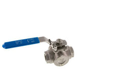G 3/4 inch 3-Way L-port Stainless Steel Ball Valve