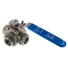 G 3/4 inch 3-Way L-port Stainless Steel Ball Valve