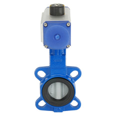 DN65 (2-1/2 inch) Wafer Pneumatic Butterfly Valve Stainless Steel-Stainless Steel-EPDM Double Acting - BFLW