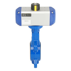 DN65 (2-1/2 inch) Wafer Pneumatic Butterfly Valve Stainless Steel-Stainless Steel-EPDM Double Acting - BFLW