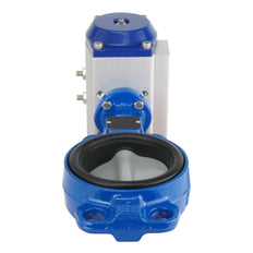 DN65 (2-1/2 inch) Wafer Pneumatic Butterfly Valve GGG40-GGG40 polyamide-coated-EPDM Spring Closed - BFLW