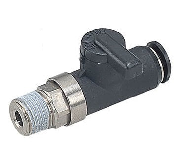 Válvula de bola recta de 2 vías R1/8" - 6mm Serie 10