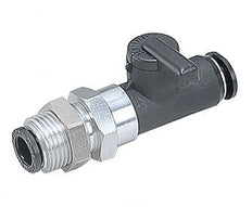 válvula de bola de 2 vías de 6mm - 4mm con unión pasante Serie 10