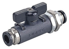 válvula de bola de 2 vías recta con unión pasante de 12mm - 12mm Serie 60