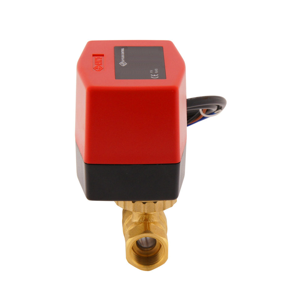 Válvula de bola electrica BW2 1/2'' 2 vías 24V AC 3 puntos