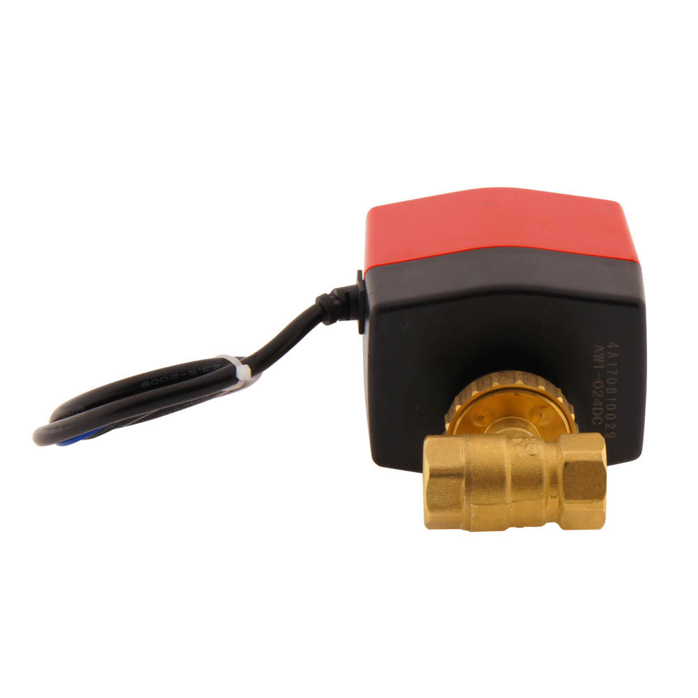 Válvula de bola electrica BW2 1/2'' 2 vías 24V AC 3 puntos