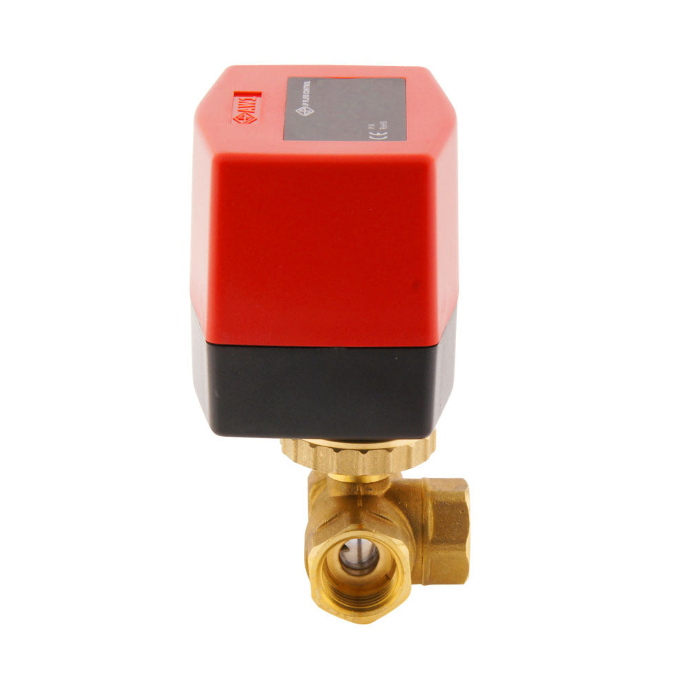 Válvula de bola electrica BW3 1/2'' 3 vías 12V DC 3 puntos