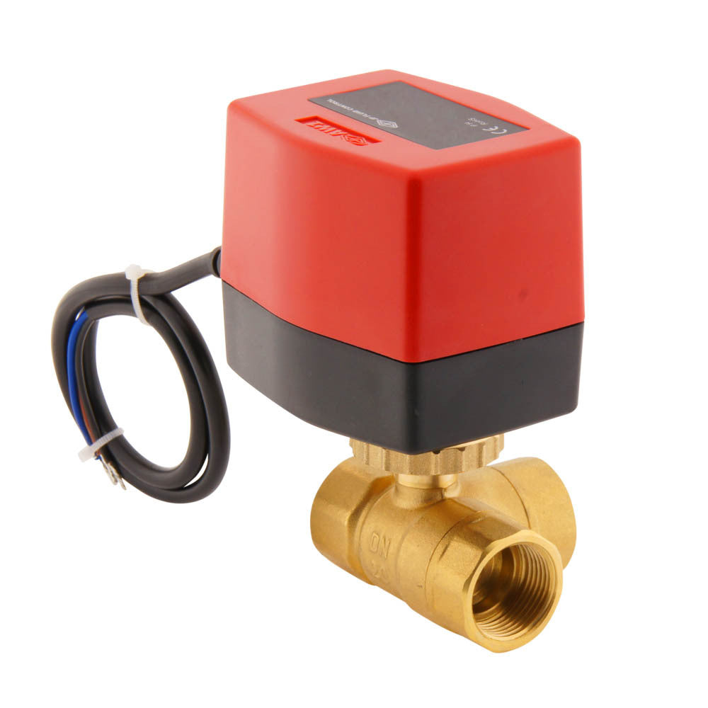 Válvula de bola electrica BW3 3/4'' 3 vías 12V DC 3 puntos