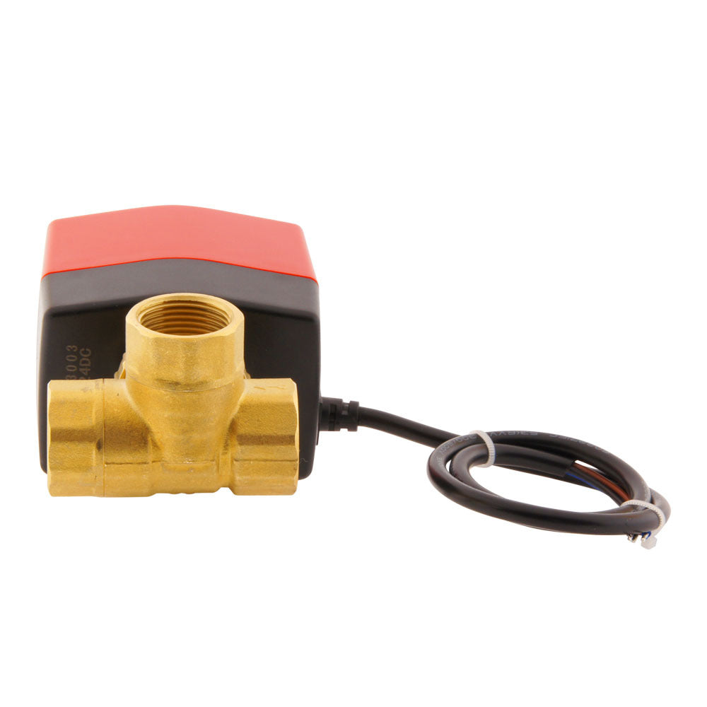 Válvula de bola electrica BW3 3/4'' 3 vías 24V AC 3 puntos